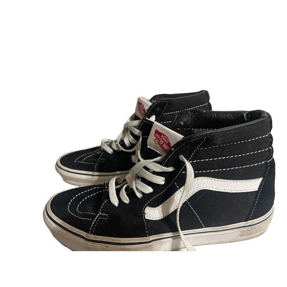 Vans SK8-HI High Top Skate Shoes Mens Size 7 Women's 8.5 Black White Casual - Picture 8 of 16